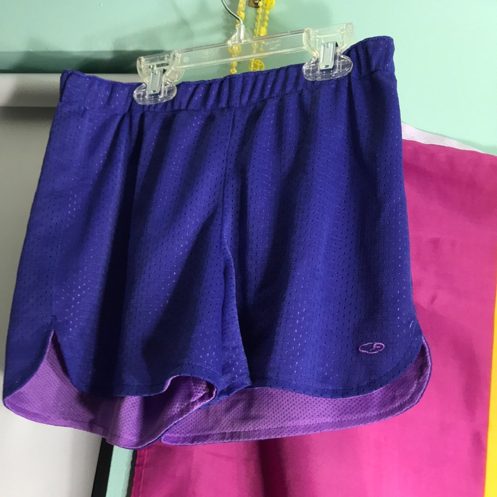Indigo and violet champion basketball shorts